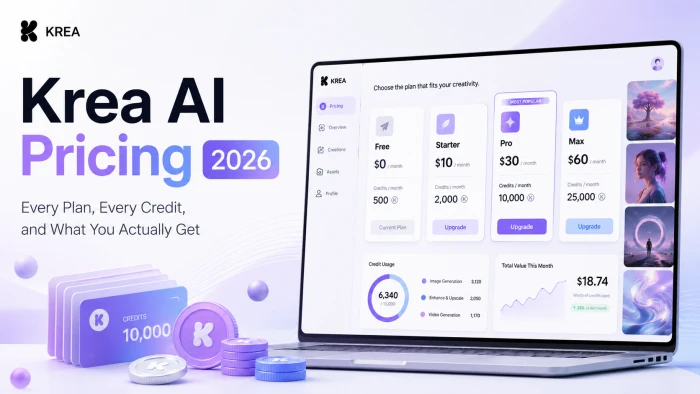 Krea AI Pricing (2026): Every Plan, Every Credit, and What You Actually Get