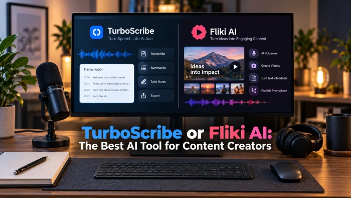 TurboScribe or Fliki AI: the Best AI Tool for Content Creators